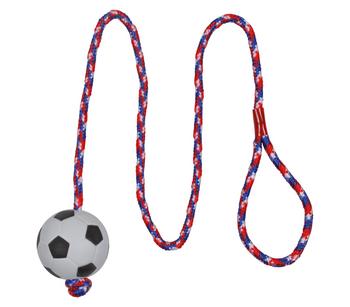 Trixie Hundespielzeug Moosgummifußball am Seil, ca. Ø6 cm