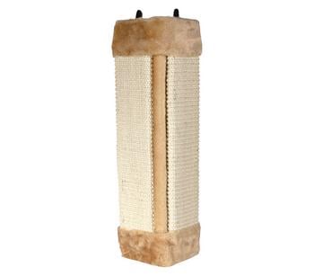 Trixie Eckkratzbrett für Katzen, Beige - Plüsch / Sisal