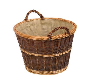 Dehner Weidenkorb mit Juteeinlage, rund, ca. Ø50 cm