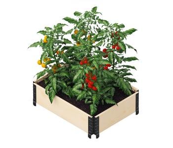 Upyard Hochbeet-Aufsatzrahmen, ca. B80/H19,5/T60 cm, Natur - Nadelholz, Metall