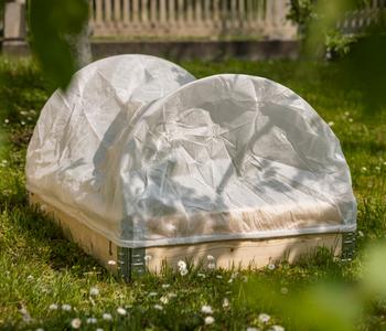 Upyard Gewächshausreifen Für Hochbeete - 2 Bögen Mit Vliesabdeckung Für Besseres Pflanzenwachstum