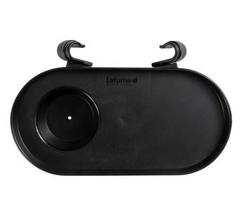 Lafuma Getränkehalter für Relaxsessel, ca. B7/H15/T30 cm, Schwarz - Kunststoff