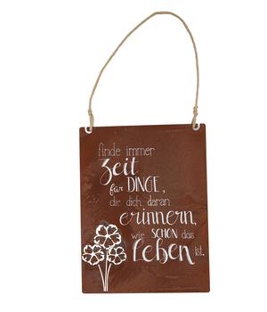 Badeko Metall-Dekotafel Erinnern, ca. H30 cm