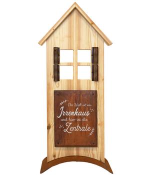 Badeko Holz-Ständer Irrenhaus, ca. H88 cm, Braun - Lärchenholz / Stahl