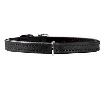 HUNTER Hundehalsband Tiny Petit, Schwarz - Leder