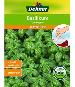Dehner Saatscheibe Basilikum 'Genoveser', 3 Stück