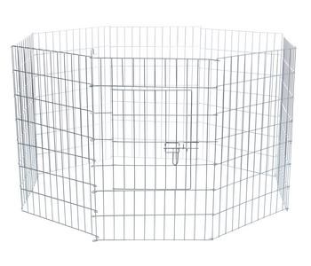 Trixie Welpenfreilauf, verzinkt, ca. Ø154/H91 cm, Silber - Metall