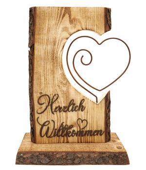 Badeko Holz-Ständer Herzlich Willkommen, ca. H54 cm