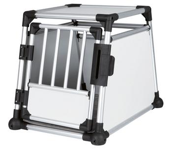 Trixie Hundetransportbox Aluminium, hellgrau/silber, Hellgrau / Silber - Aluminium