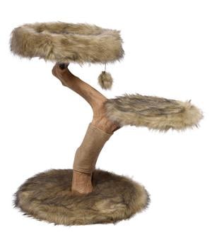 dobar petlife Design-Kratzbaum Jimmy, braun, ca. B50/H78/T50 cm - Pappel / Plüsch Jute