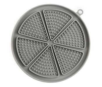 Dehner Lieblinge Leckmatte Jack, grau, ca. Ø18/H1,6 cm