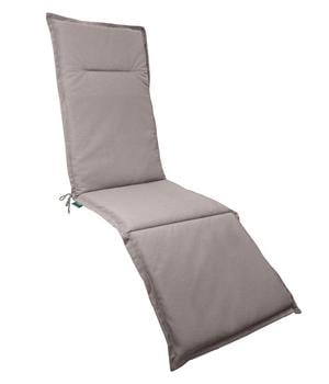 Dehner Relaxauflage Veneto, ca. B50/H4/T168 cm, Taupe - Baumwolle / Polyester Viskose
