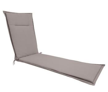 Dehner Liegenauflage Veneto für Alu-Tex-Liegen, ca. B55/H4/T198 cm, Taupe - Baumwolle / Polyester Viskose