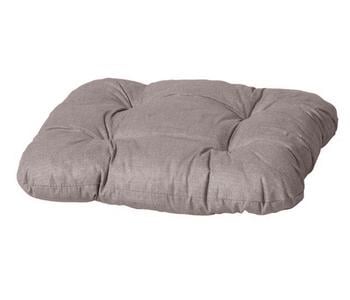 4 x Dehner Susakissen Veneto, ca. B38/H8/T38 cm, Taupe - Baumwolle / Polyester Viskose - Mindestbestellmenge: 4 Stk.