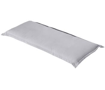 Dehner Bankauflage Veneto 2-Sitzer, ca. B116/H6/T47 cm, Hellgrau - Baumwolle / Polyester Viskose