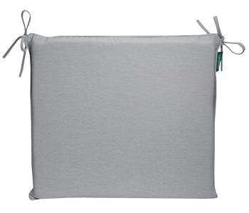 4 x Dehner Balkon-Sitzkissen Veneto, ca. B45/H4/T40 cm, Hellgrau - Baumwolle / Polyester Viskose - Mindestbestellmenge: 4 Stk.