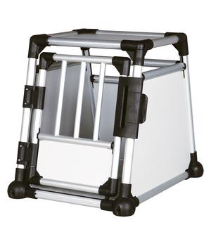 Trixie Hundetransportbox Aluminium, hellgrau/silber, Hellgrau / Silber - Aluminium