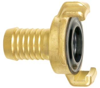 Geka Schlauchstück MS 1/2", 13 mm, Gold / Schwarz - Messing