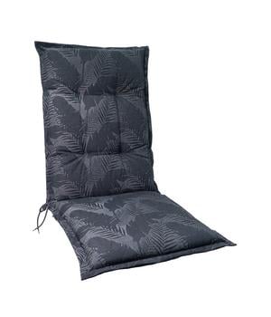 2 x Dehner Hochlehnerauflage Lazio, ca. B50/H6/T121 cm, Dunkelgrau - Baumwolle / Polyester Viskose - Mindestbestellmenge: 2 Stk.