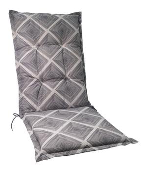 Dehner Hochlehnerauflage Molise, ca. B50/H6/T121 cm, Taupe - Baumwolle / Polyester Viskose
