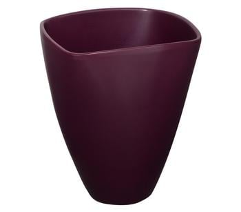2 x Dehner Keramik-Übertopf Blumentopf Quadro, konisch, ca. Ø18 cm, Dunkelrot - Keramik - Mindestbestellmenge: 2 Stk.