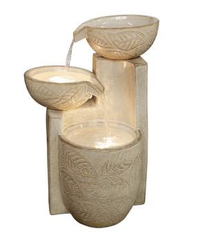 Dehner Keramik-Gartenbrunnen Casca, solarfähig, ca. H65,5 cm