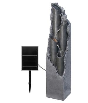 Dehner Polyresin-Solarbrunnen Tubi, ca. H113 cm, Grau - Polyresin