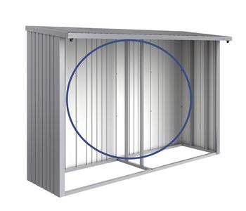 Biohort Rückwand für Woodstock 300, Silber - Stahl