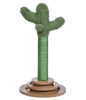 Dehner Lieblinge Kratzbaum Cactus, grün, ca. Ø32/H60 cm, Grün / Braun - Sisal MDF Plüsch