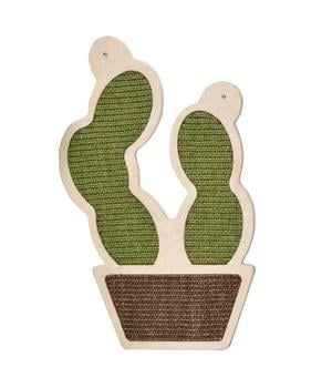 Dehner Lieblinge Kratzbrett Kaktus, grün/braun, ca. B32,5/H51/T1,5 cm, Grün / Braun - Spanplatte Sisal