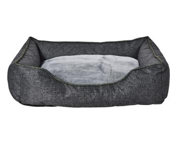 Dehner Lieblinge Kuschelbett Cleo, rechteckig, grau - Polyester / Polypropylen