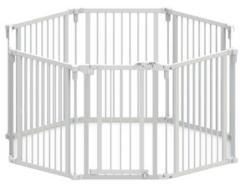 Dehner Lieblinge Hundezaun Bradley, ca. B71-486/H76,4 cm, Weiß - Kiefernholz / Metall