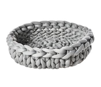 Dehner Lieblinge Kuschelbett Chiara, rund, grau - Polyester