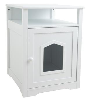 Dehner Lieblinge Katzenschrank Emi, ca. B48/H64/T53 cm, Weiß - MDF
