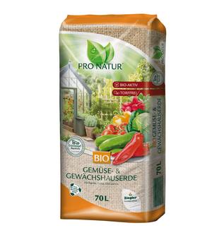 Ziegler Pro Natur BIO Gemüse- und Gewächshauserde, 70 l