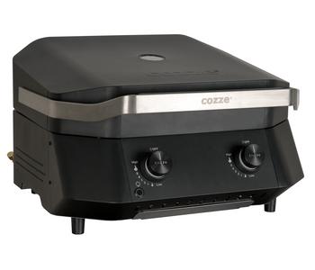 Cozze Gasgrill G-500 Plancha mit 2 Brennern, ca. B59,7/H37,8/T58,9 cm, Schwarz - Stahl