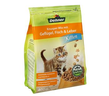 Dehner Lieblinge Trockenfutter für Katzen Knusper Mix Kitten, 400 g