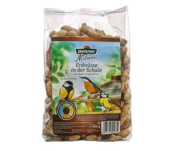 3 x Dehner Natura Premium Wildvogelfutter Erdnüsse in der Schale, 500 g - Mindestbestellmenge: 3 Stk.