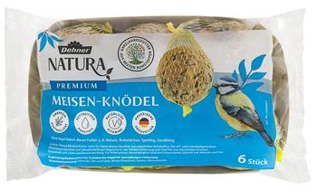 Dehner Natura Premium Wildvogelfutter Meisenknödel, mit Netz, 6 Stk.