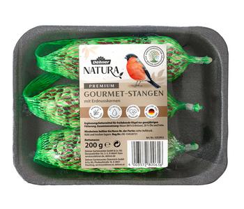 Dehner Natura Premium Wildvogelfutter Gourmet-Stangen mit Erdnusskernen, 200 g