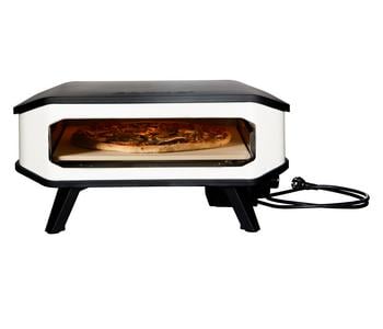 Cozze Pizzaofen elektrisch 42 cm (17"), inkl. Pizzastein & Hitzeschild, ca. B61/H31/T61 cm, Weiß - Stahl / Cordierit