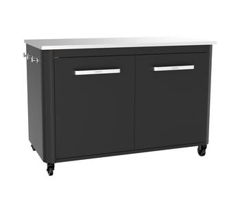 Cozze Outdoor-Tisch, ca. B120/H90/T60 cm, Schwarz - Edelstahl / Stahl