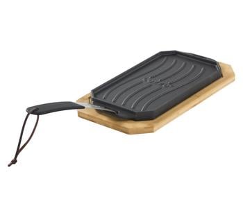 Cozze gusseiserne Pfanne mit Untersetzer, ca. B16,5/H4/T33 cm