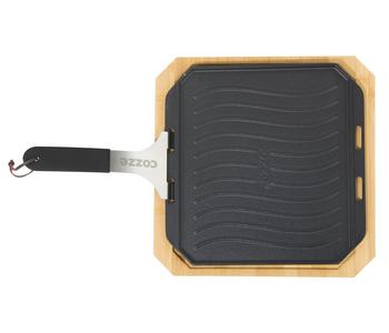 Cozze gusseiserne Pfanne mit Untersetzer, ca. B33/H4/T33 cm