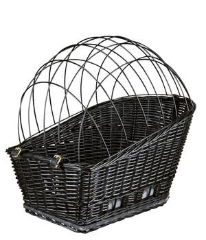 Trixie Fahrradkorb für Gepäckträger, ca. B35/H49/T55 cm, Schwarz - Metall / Polyester Weide Schaumstoff