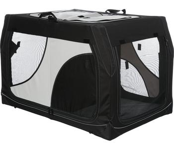 Trixie Hundetransportbox Vario Double, schwarz/grau, ca. B91/H61/T60 cm - Metall / Polyester