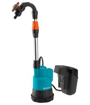 GARDENA Akku-Regenfasspumpe 2000/2 Set, ca. B14/H60/T14 cm