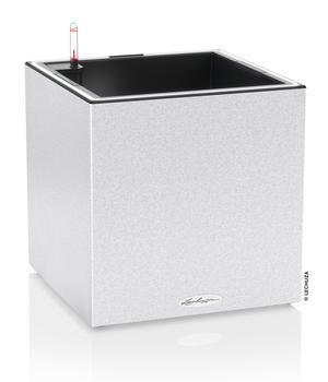 LECHUZA® Kunststoff-Topf Canto Stone LED inkl. Pflanzeinsatz, quadratisch