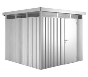 Biohort Gerätehaus HighLine H4, ca. B275/H222/T275 cm, Silber - Metall