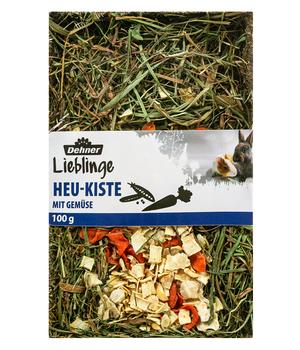 Dehner Lieblinge Heu-Kiste mit Gemüse, 100 g